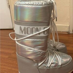 Moon Boot Women's Silver Snow Boots